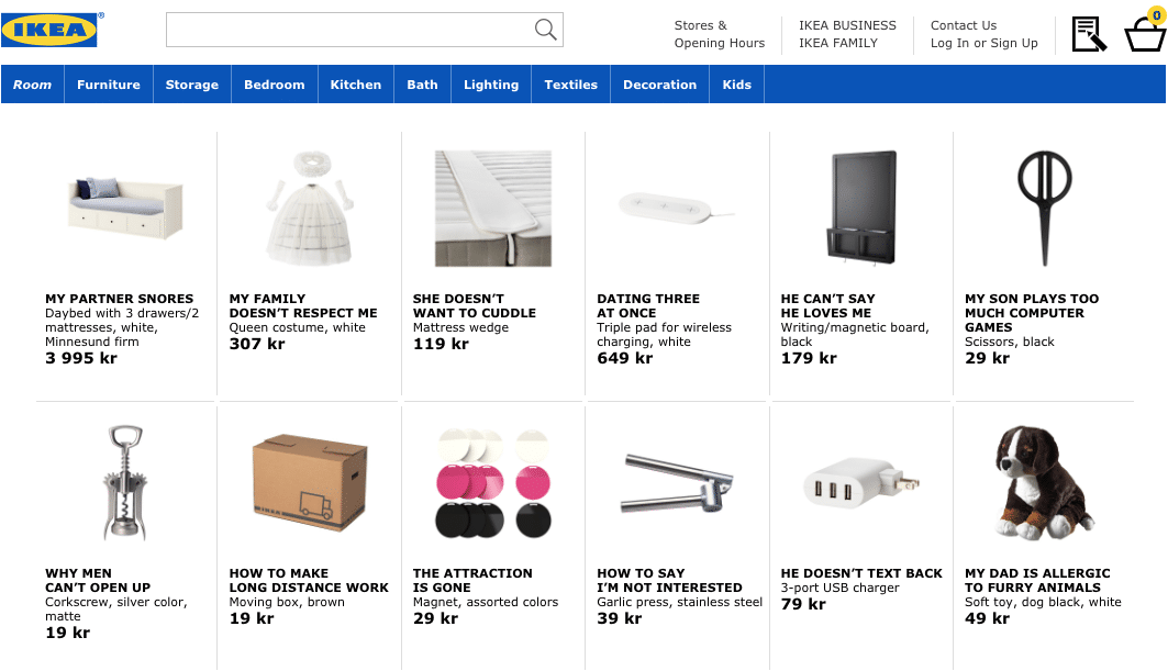 Eksempel på content marketing - IKEA