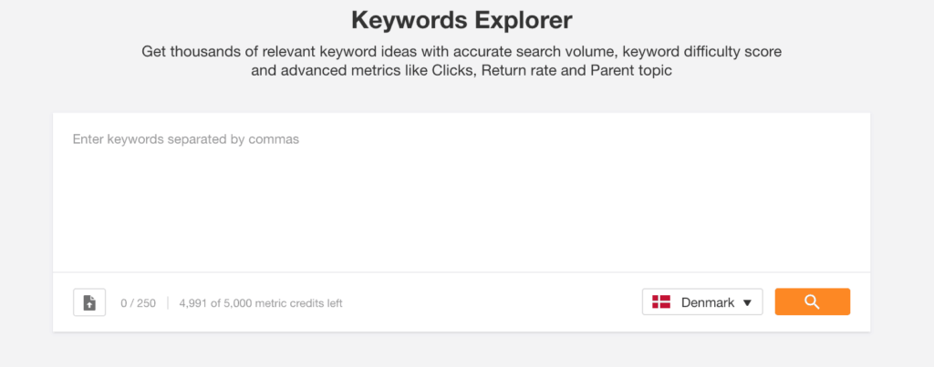 Kortlægning af relevante søgeord